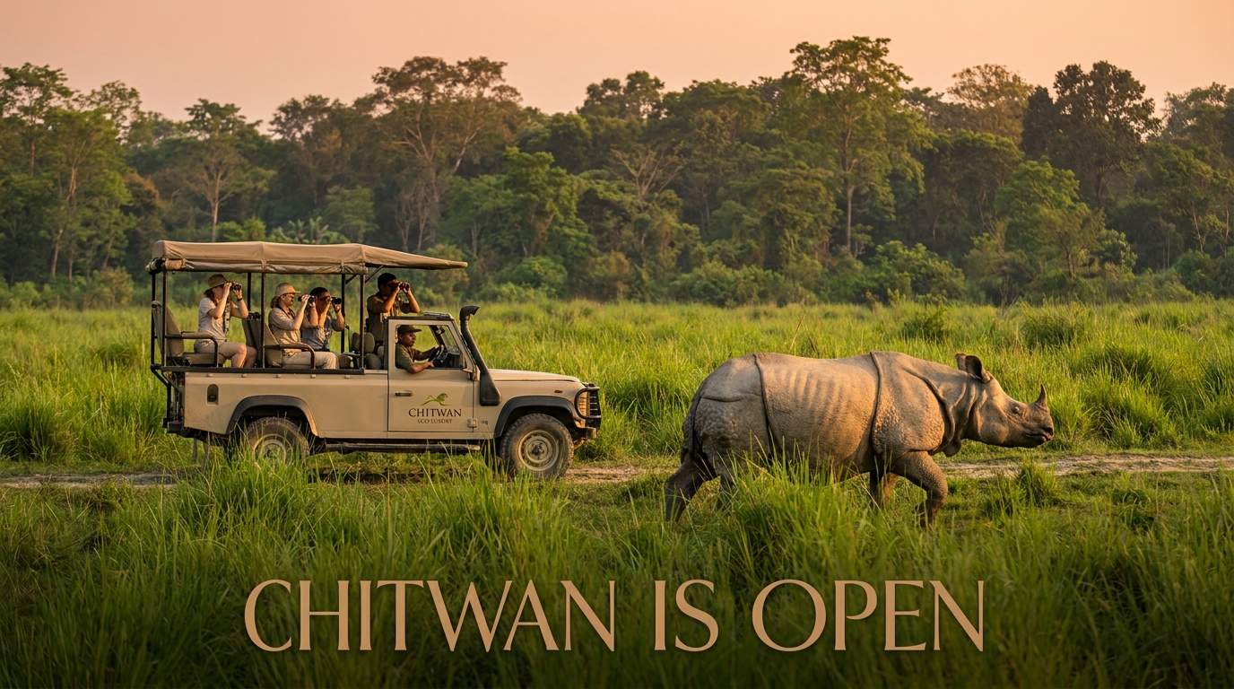 Rhinoceros walking in Chitwan 202609060908