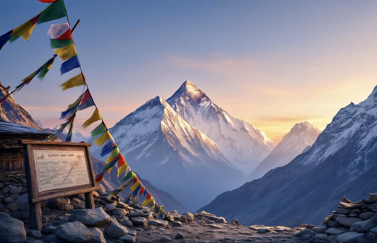Luxury Everest Trek Map and Altitude Chart 9