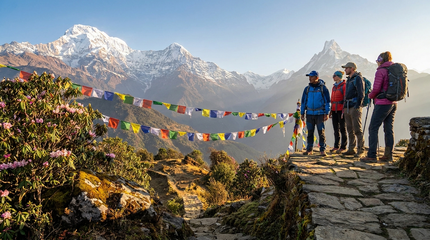 Trekkers standing on mountain vi&hellip; 202609060909