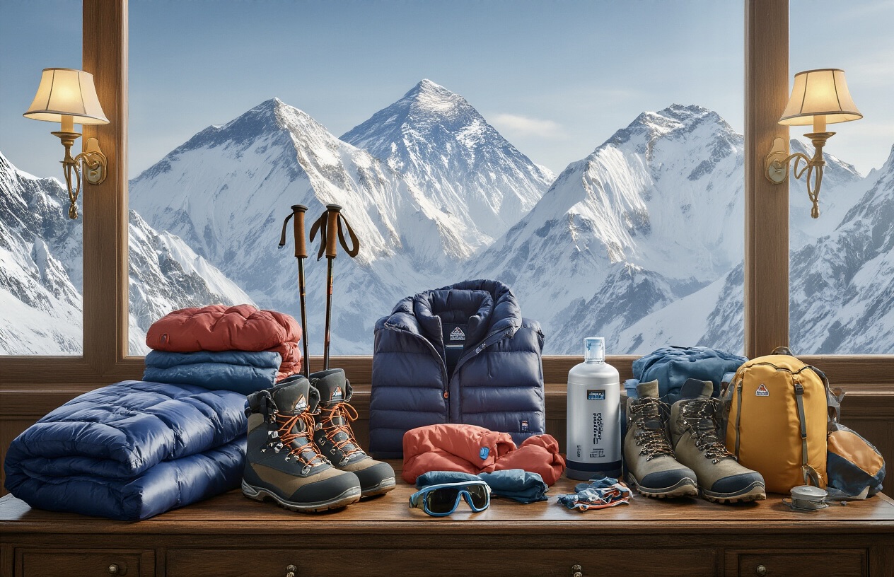 Luxury Everest Trek Map and Altitude Chart 5