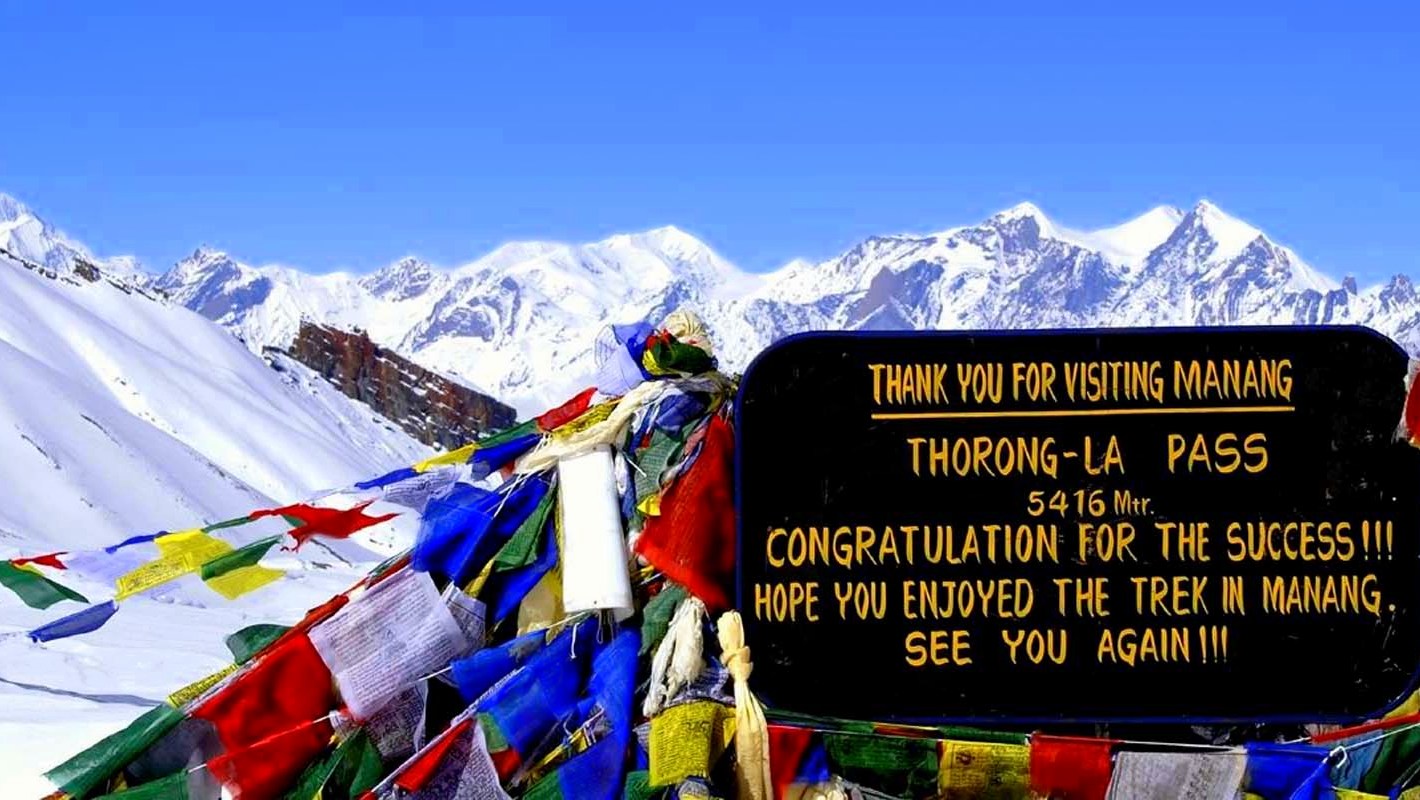 Thorong-La Pass it is the highest point of the Annapurna Circuit Trek, located between the Manang and Mustang districts.