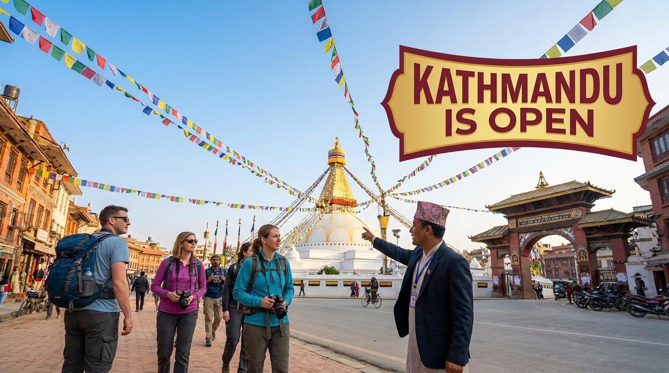 Tourists visiting Boudhanath Stupa 202609060910