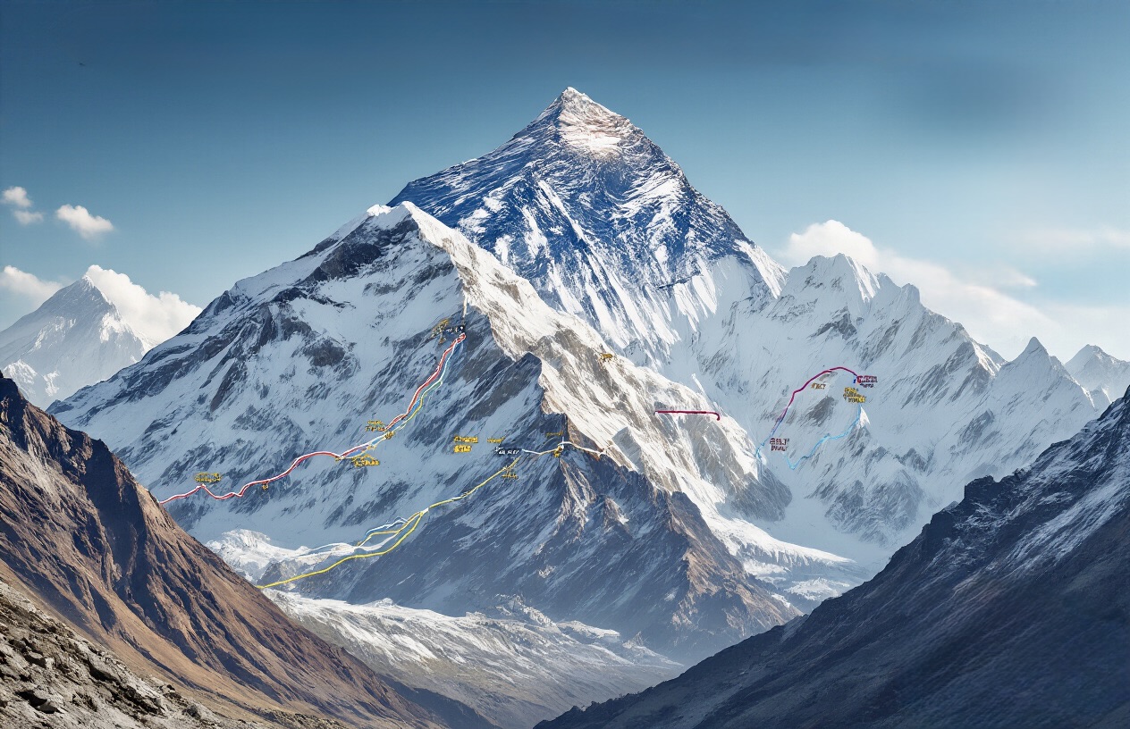 Luxury Everest Trek Map and Altitude Chart 3