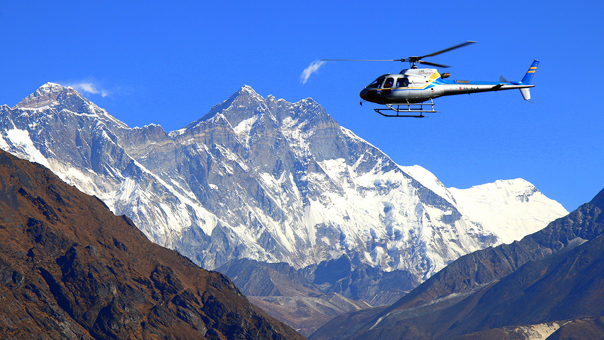 View from helicopter