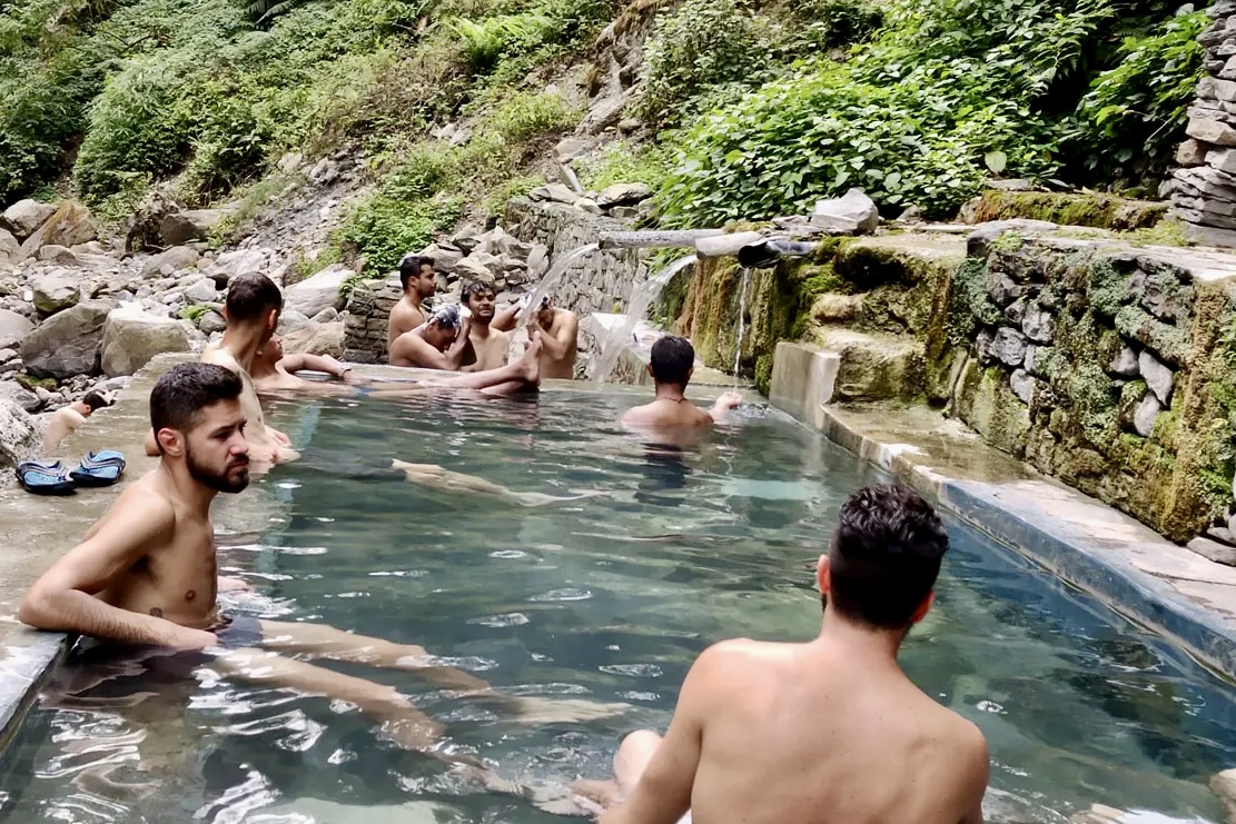 Taking Dip At Jhinu Hot Springs.jpg